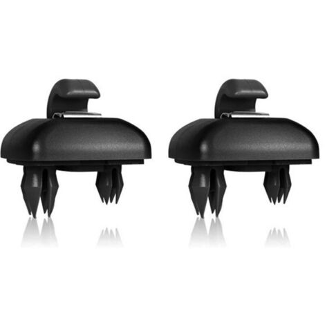 Bardusch 2 Pièces Noir Clip de Pare-Soleil Intérieur, MoreChioce 8U0857562A Crochet de Suspension en Plastique pour Pare-Soleil Compatible avec A1 A3 A4L A5 A6L A7 Q3 Q5 Q7 TT 8E0857563A