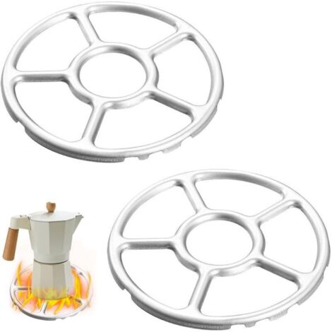 Bardusch 2 Pièces Réducteur Gaz En Métal Pour Plaque De Cuisson - 15.5Cm Diagonale - Support Universel Pour Carafes Et Petits Récipient
