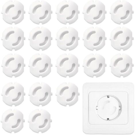 Bardusch 20 pièces Cache Bébé Securite Enfant et BébéProtection Prise Electrique Bebe Protege et Sécurité Domestique pour Enfants (Blanc)