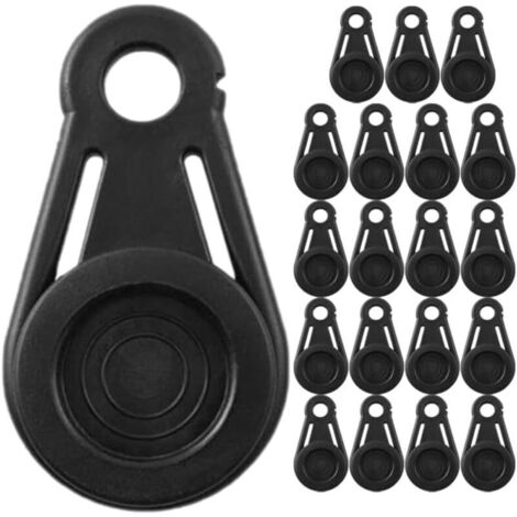 Bardusch 20 Pièces Clips pour Tente Et Bâche Extérieure Pinces De Fixation Résistantes Au Vent pour Camping Randonnée Pêche avec Trou De Corde Portable