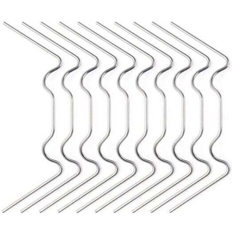 Bardusch-25 pièces Clips de Vitrage pour Serre, D'épaisseur Clips de Vitrage de Serre, Type W 1.2mm Serre Pinces en Acier Inoxydable, Idéal pour Serre Verre Accessoires Serre A