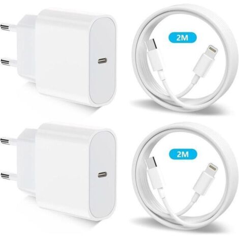Bardusch-25W Chargeur Rapide for iPhone 14/14 Pro /14 Pro Max /14 Plus /13 12 11 SE Mini X XS XR, 4-Pack USB C Adaptateur et 2M Cable