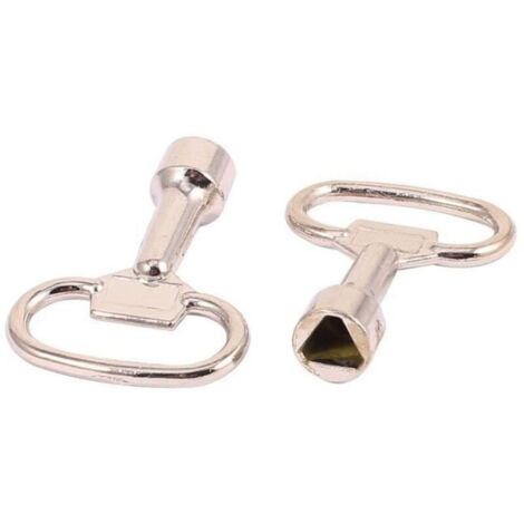 Bardusch - 2Pcs Clé Triangle Poubelle Clé douille pour 8mm Triangulaire Panneau Serrure Armoire