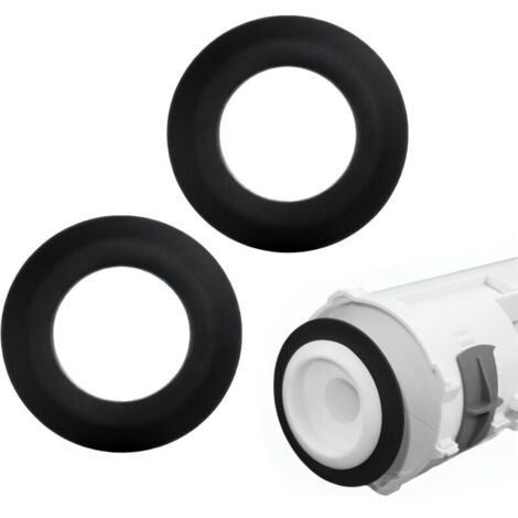 Bardusch 2PCS Joint Chasse d'Eau WC Compatible avec Siamp Optima 49 50, 72 mm x 45 mm Joints Valve Chasse-d'eau Rechange en silicone 34490507 (Noir)