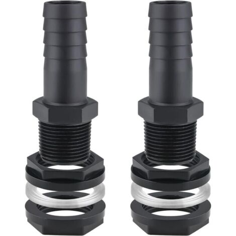 Bardusch-2PCS Trop Plein Cuve, 25mm Passe Paroi Cuve raccord Male Leakproof Hose pour Citernes Raccord Rcuprateur eau de Pluie de Pluie Passages Mit Joints