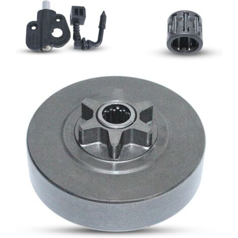 Bardusch-3/8" 6T Pignon de Tambour d'embrayage pour Husqvarna 137 142 235 236 240 Tronçonneuse Compatible avec Partner 350 351 421 2035 Rechange 530047061 530071259