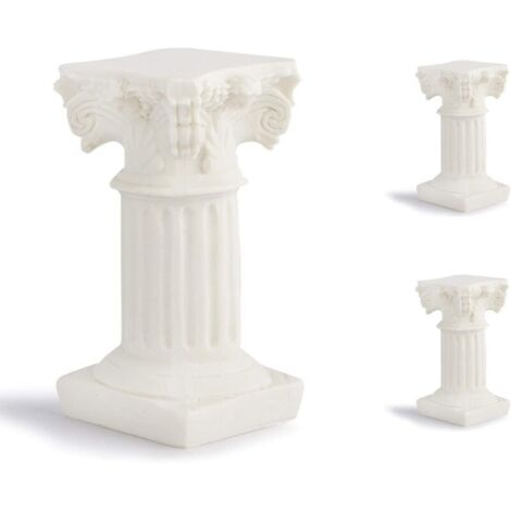 Bardusch-3 colonnes romaines décoratives en résine, accessoires pour mariages, fêtes ou Noël, dimensions 3,6x3,6x6,7 cm