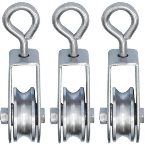 Bardusch-3 Mini Poulie avec Roulements à Billes, ø 28mm, pour corde de 6 mm, Roulement 30kg