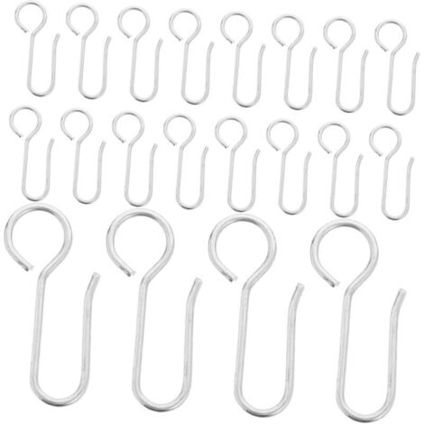 Bardusch-30 pièces Crochets S pour Rail de Rideaux Accroche et Installation Facile Glissement pour Rideaux de Plafond et Draperies