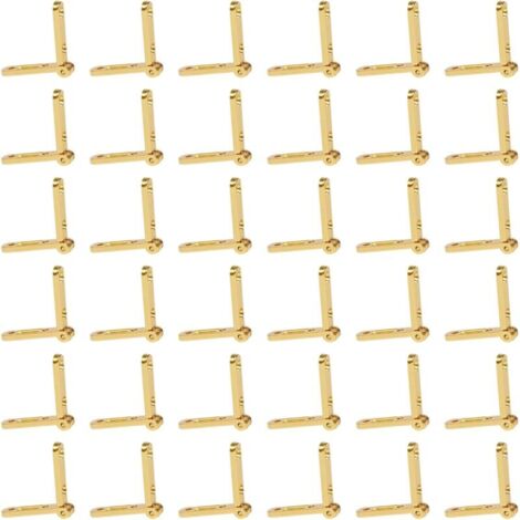 Bardusch 30 Pièces Mini Charnière pour Boite en Bois 3 x 3 cm Petite Charnière Invisible Or charnière Cachée de Meuble en Alliage de Zinc avec Vis pour Petit Meubles