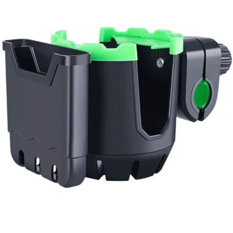 Bardusch-360 Degrés Rotatif 2 en 1 Porte Gobelet d'eau Support de Téléphone pour Vélo, Poussette, Buggy, Fauteuil Roulant, Déambulateur (Noir)