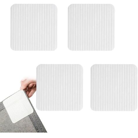 Bardusch-4 autocollants antidérapants 10 x 10 cm, pinces lavables, pour sols stratifiés, marbre ou parquet