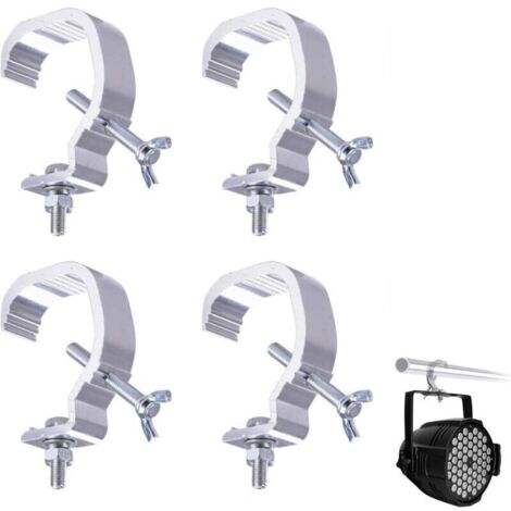 Bardusch - 4 pcs Pinces pour éclairage de Scène,Clip de Lampe de Scène,Pince de Lumière de Scène Robuste,pour Les Pinces de Fermes et Les Projecteurs DJ, Convenable Aux Tuyaux de 30 à 52 mm