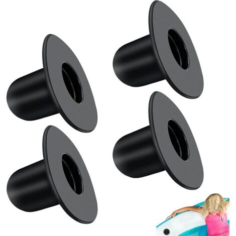 Bardusch 4 Pièces Bouchons de Piscine,Bouchon Piscine,Bouchon Vidange Piscine,Bouchon Spa,Bouchons Muraux pour Piscine,Trou de Crépine,Pompe de Filtre Bouchon de Vidange,Compatible Intex Noir