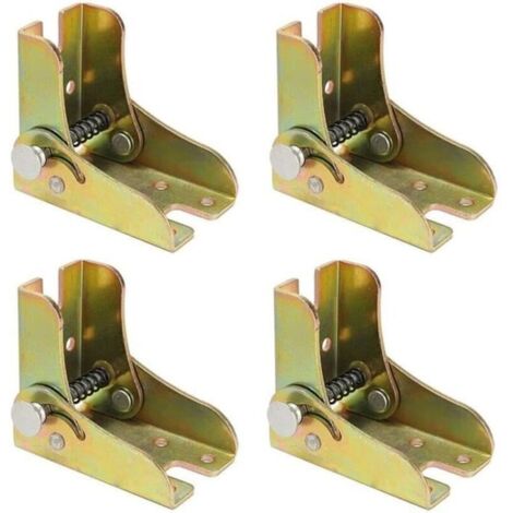 Bardusch-4 Pièces Charnières de Pied de Table Pliante - Raccord de Jambe Pliable pour Meubles à Mécanisme (Table, Lit)