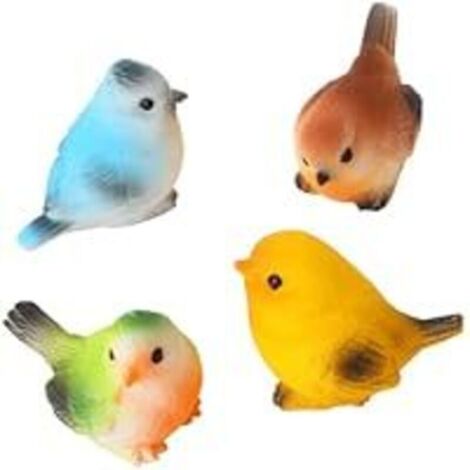 Bardusch - 4 pièces Oiseaux en Résine Oiseaux Animaux Figurine Décoration Artificiels Oiseau Statues pour Jardin Pelouse Jardin Cour Ornements