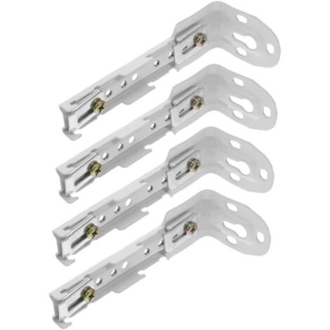 Bardusch - 4 pièces Support Mural Double Tringle Rideaux Lourd Fixation Stable et Robuste pour Double Rail Rideau Adapté pour Salon et Chambre