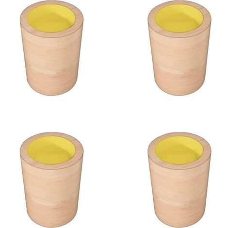 Bardusch-4 pieds bois massif ronds – +3,5 ou 5 cm – canapé, bureau, table, chaises