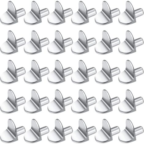 Bardusch-40 Pièces Chevilles de Support d'Étagère, 5 mm Taquet Étagère Support pour Armoire de Cuisine L Forme Support, Meubles, Bibliothèques, Armoires