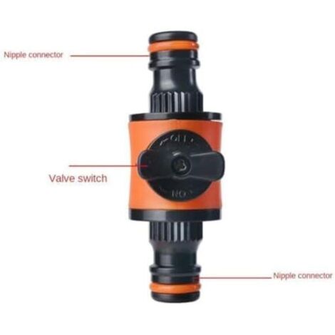 Bardusch (45×45×85)Vanne d'arrêt de tuyau d'arrosage, connecteur de tuyau d'arrosage, robinet d'arrêt de tuyau d'arrosage en plastique, adaptateur de connecteur rapide pour pulvérisateur de jardin