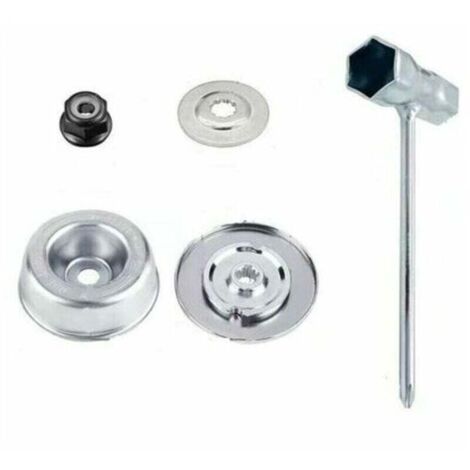 Bardusch-4pcs / Set Pièces et accessoires pour tondeuses pour STIHL FS55 FS56 FS120 FS130 FS130R FS200 FS200R FS250, Haute qualité en métal Lame pour STIHL débroussailleuse Lame Fixation Remplacement