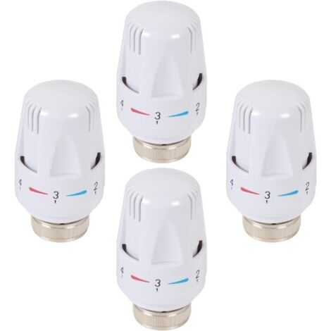Bardusch-4PCS Tete Thermostatique Robinet Thermostatique Radiateur Tête de Remplacement de Vanne de Radiateur Valve de Radiateur Thermostatique M30 x 1,5 Tete Thermostatique Radiateur pour Maison Bure