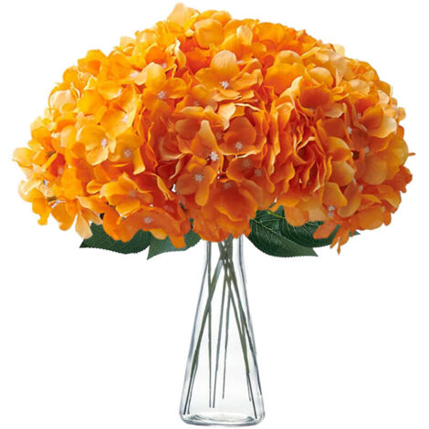Bardusch-5 pièces d'hortensias artificiels, bouquet de mariée en hortensias artificiels en soie, fleurs décoratives.../