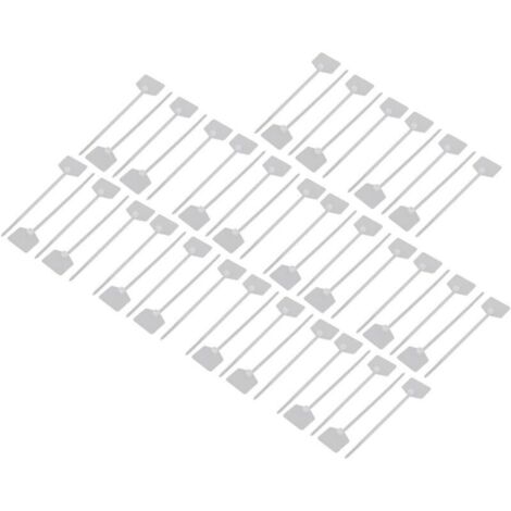 Bardusch-50 pcs éléments nylon 3×120 mm autobloquants pour câble, étiquette fil blanc, connecteurs cordon marqueur