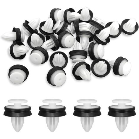 Bardusch 50 Pièces Clips Fixation Pour Intérieur Voiture, Clips De Fixation Voiture Pour Pare-Chocs, Clips Garniture Intérieure Porte En Plastique, Robuste Et Durable Clip De Fixation Pour Panneau