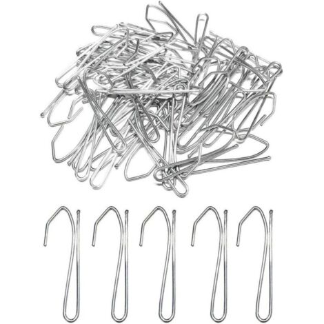 Bardusch 50 Pièces Crochets en Métal Crochets Anneaux de Rideau de Douche pour Rideau de Porte et Rideau de Douche(Argenté)