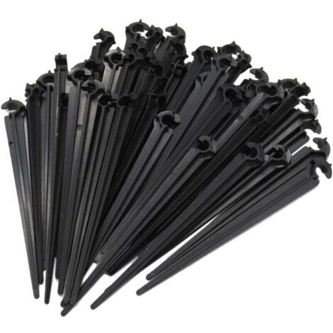 Bardusch-50 pièces Support Tuyau Arrosage pour Fixer et Guider Le Tuyau de Distribution Dans La Terre, 4/7 mm Goute a Goute Arrosage Exterieur pour Tuyau Arrosage Irrigation Jardin