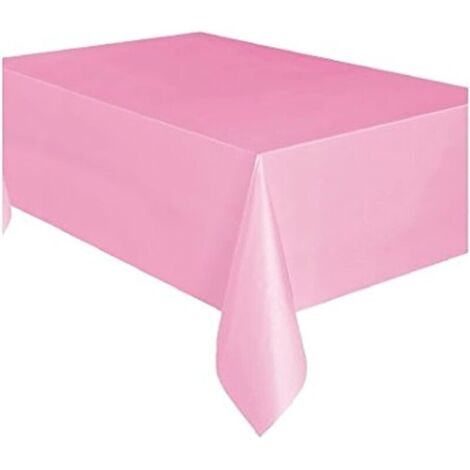 Bardusch-50362 - Nappe en Plastique - 2,74 x 1,37 m - Couleur Rose Pastel