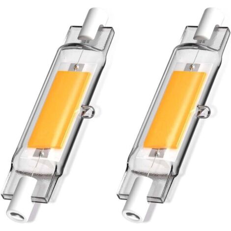 Bardusch-5W R7S 78MM Ampoule LED de J78 COB filament, 500 lumens 360 degrés, ampoule halogène 30W 48W 50W équivalent, parfait pour maison, cuisine, pièce, balcon, bureau, etc (2pcs, Blanc Froid 6000K)