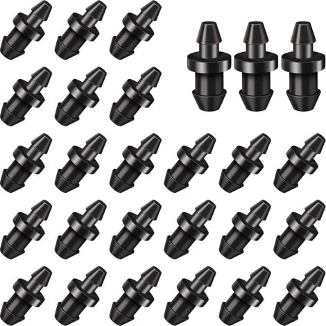 Bardusch-60 bouchons d'extrémité de tuyau cannelés de 1/4 pouce pour systèmes d'irrigation goutte à goutte ou par aspersion