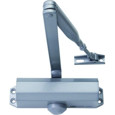 Bardusch - 6100107 Ferme-Porte à bras compas force 2 à 4 (jusqu'à 80kg), Technologie Pignon Crémaillère, coloris Argent
