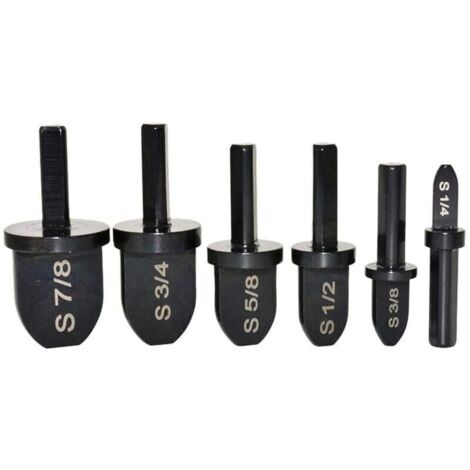 Bardusch-6pcs ensemble de forêts d'outil de sertissage, forêt d'outil de sertissage de tuyau en cuivre manuel   Expanseur de forêt en acier à roulement avec 7/8", 3/4", 5/8", 1/2", Embout 3/8", 1/4"