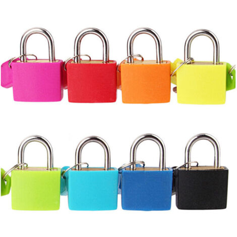 Bardusch-8 Pièces Cadenas Valise avec Cles, Multicolore Cadenas Voyage, Mini Cadenas à Bagage, Petit Cadenas à Clé, avec 2 Clés Cadenas Voyage Serrures pour Sac a Dos Casiers Valise Avion Vitrine Baga