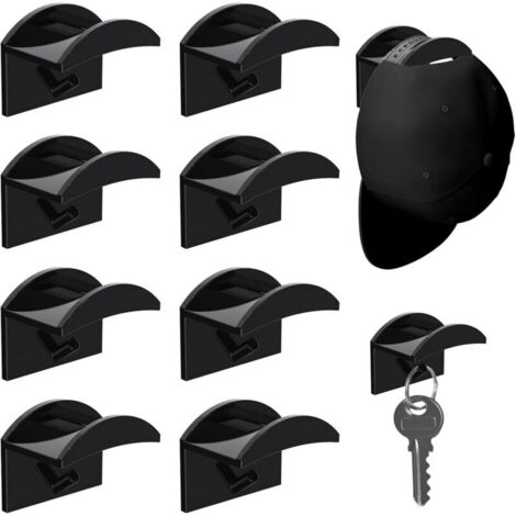 Bardusch-8 Pièces Crochets De Chapeaux,Support Casquette,Rangement Casquette,Range Casquette,Support Casquette Mural,Porte Casquette Mural,Adhésifs Crochets Muraux Pour Chapeaux,Pour Écharpes,Sacs,Ser