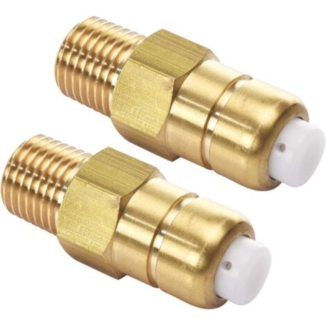 Bardusch A （4×1×1cm） Lot de 2 soupapes de décharge thermique pour pompe de nettoyeur haute pression 1/4" NPT