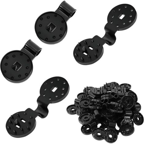 Bardusch A Lot de 50 clips en plastique pour voile d'ombrage, tissu de protection, fixation de tente, clips de fixation, pour pelouse de fleurs de jardin, ombre, panneau de clôture, tissu coupe-vent, 