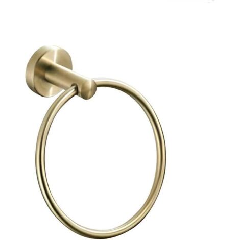Bardusch-Accessoires de salle de bain ronds en laiton brossé (or) (anneau porte-serviette rond)