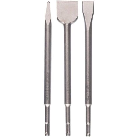 Bardusch - Accessories 3 pièces it de burins SDS plus (pour le béton et la maçonnerie, accessoires pour marteau burineur)  Argent