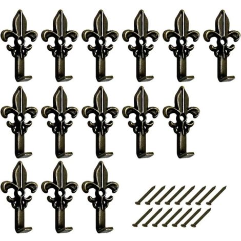 Bardusch Accroche Cadre Fixation Murale Lot de 15 crochets crochets pour tableau forme lis avec clous crochets de 3 cm pour Accroche Cadres Photo Photos Peintures