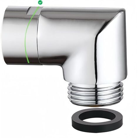 Bardusch-Adaptateur coude de douche en laiton massif 135°, raccord G1/2", rotatif et à 90° – chromé