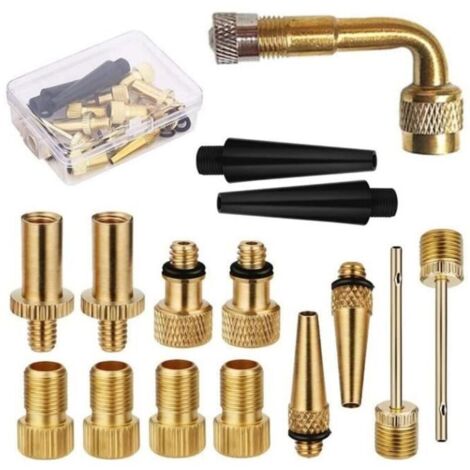 Bardusch - Adaptateur de valve vélo pour pompe à air / Lot de 15 pièces