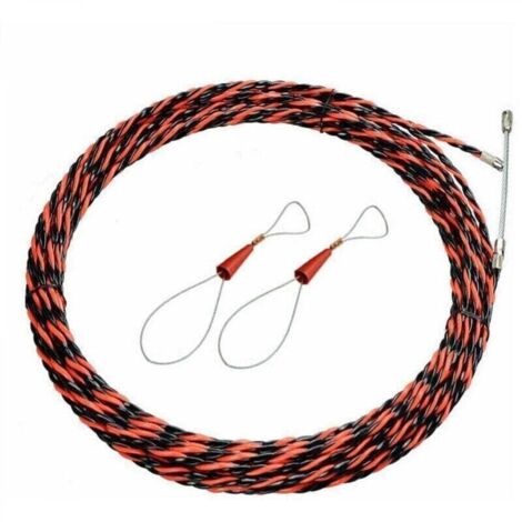 Bardusch-Aiguille de traction pour électricien de 50 m de long, diamètre 6 mm, kit de traction électrique, câble d'extension rétractable, aiguille de traction flexible en acier spiralé