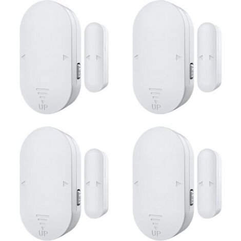 Bardusch-Alarme Porte et Fenêtre, Magnetic Window Door Burglar Alarm 130dB Pour Sécurité Maison, Magasin - Facile à Installer (4 Unités)