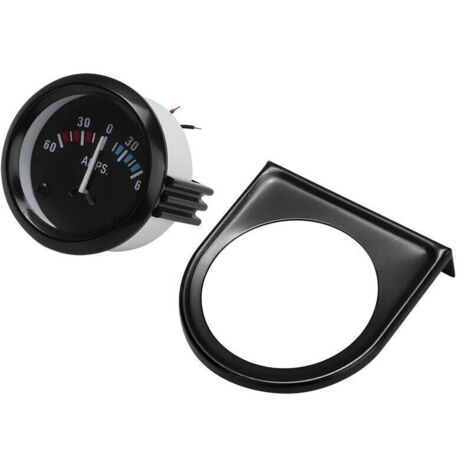 Bardusch-Ampèremètre , voiture 12V 60-0-60 AMP ampèremètre ampèremètre jauge universelle 52m / 2in universel pour véhicule
