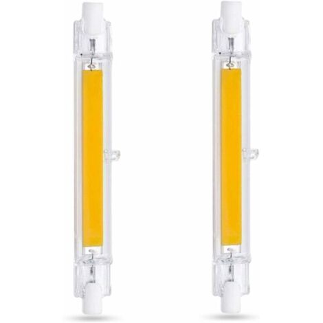 Bardusch-Ampoule LED R7S 118 mm 20 W blanc froid 6000 K, 2000 lm, non dimmable, ampoule LED COB mince R7S 118 mm pour lampe murale/sol, paquet de 2