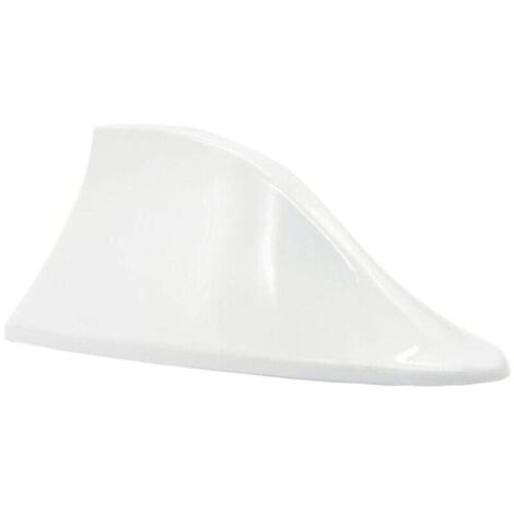Bardusch-Antenne aileron de requin universelle pour voitures   antenne de voiture avec signal radio FM/AM et base adhésive étanche pour voitures, SUV, camions et fourgonnettes (blanche)